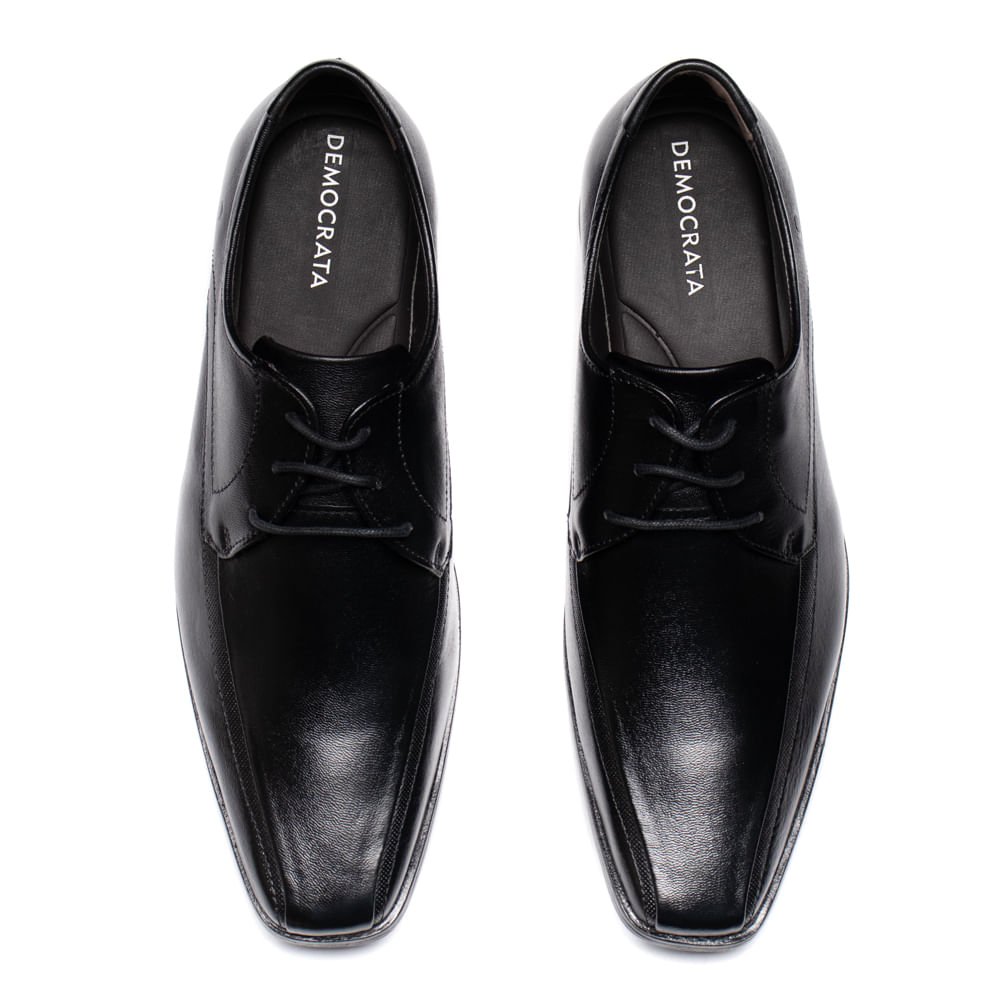 Sapato Masculino Democrata Unique Couro Social Preto Preto 4