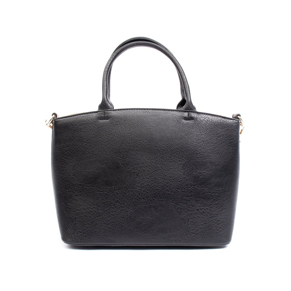 Bolsa Feminina WJ Tiracolo Média Burnished Preto Preto 2