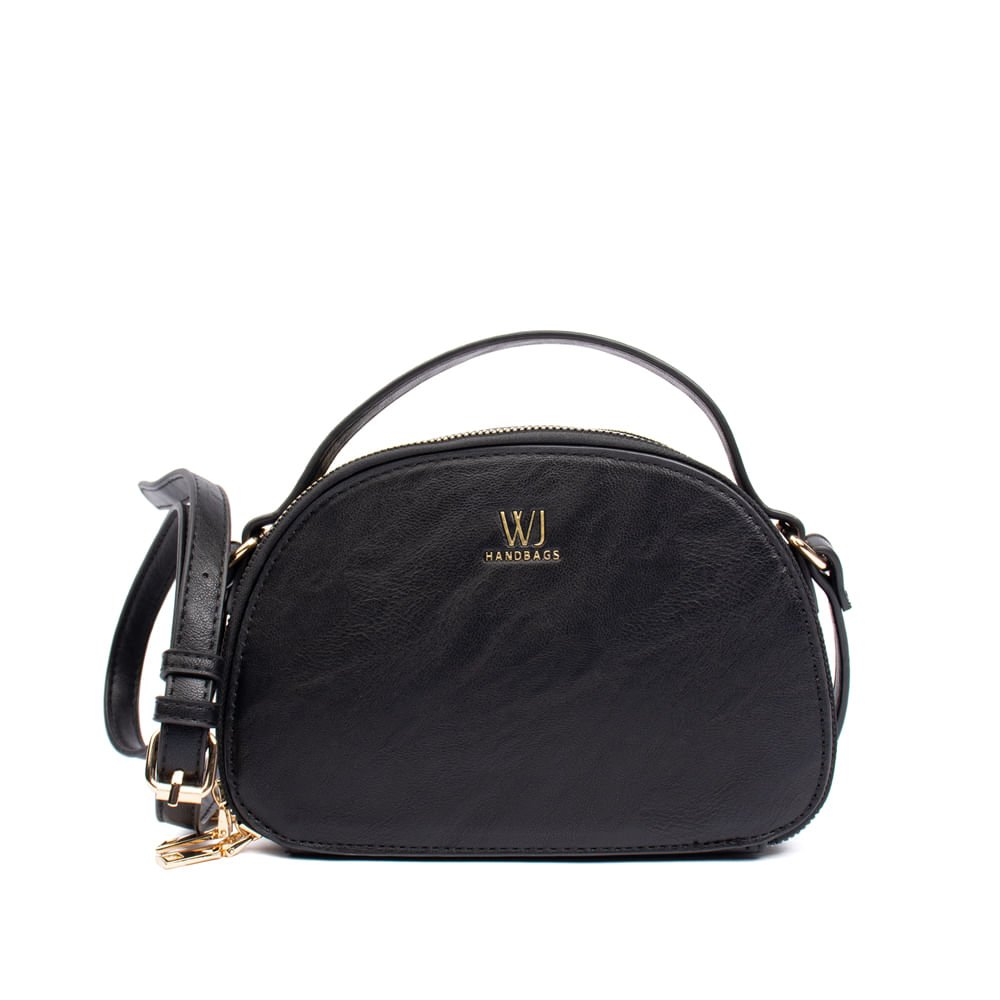 Bolsa Feminina WJ Transversal Pequena Burnished Preto