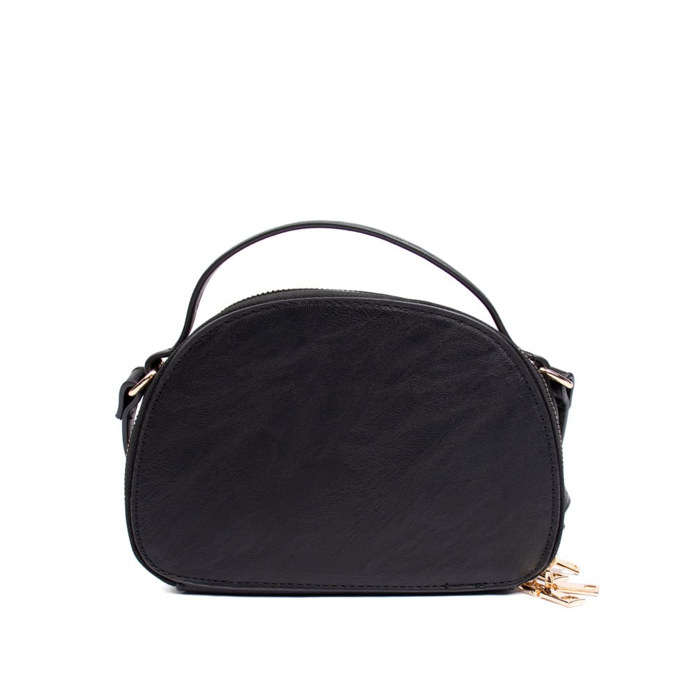 Bolsa Feminina WJ Transversal Pequena Burnished Preto Preto 2