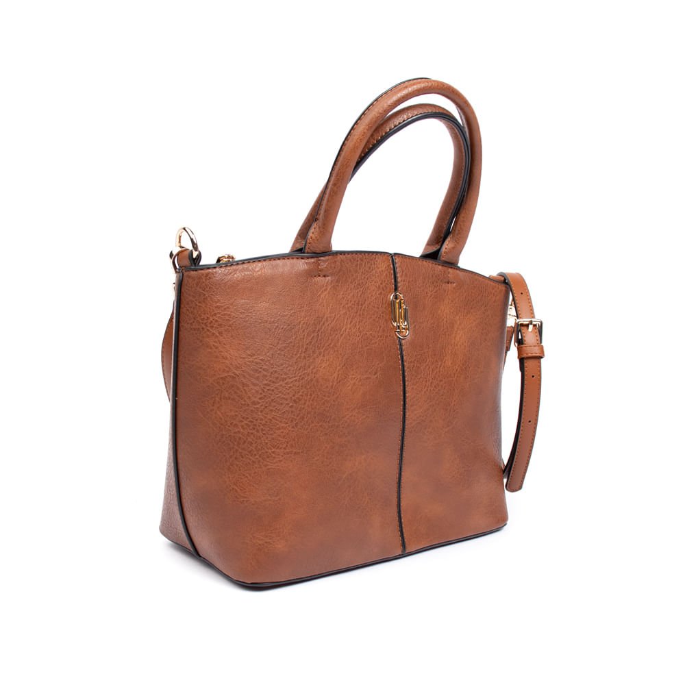 Bolsa Feminina WJ Tiracolo Média Burnished Marrom Marrom 3