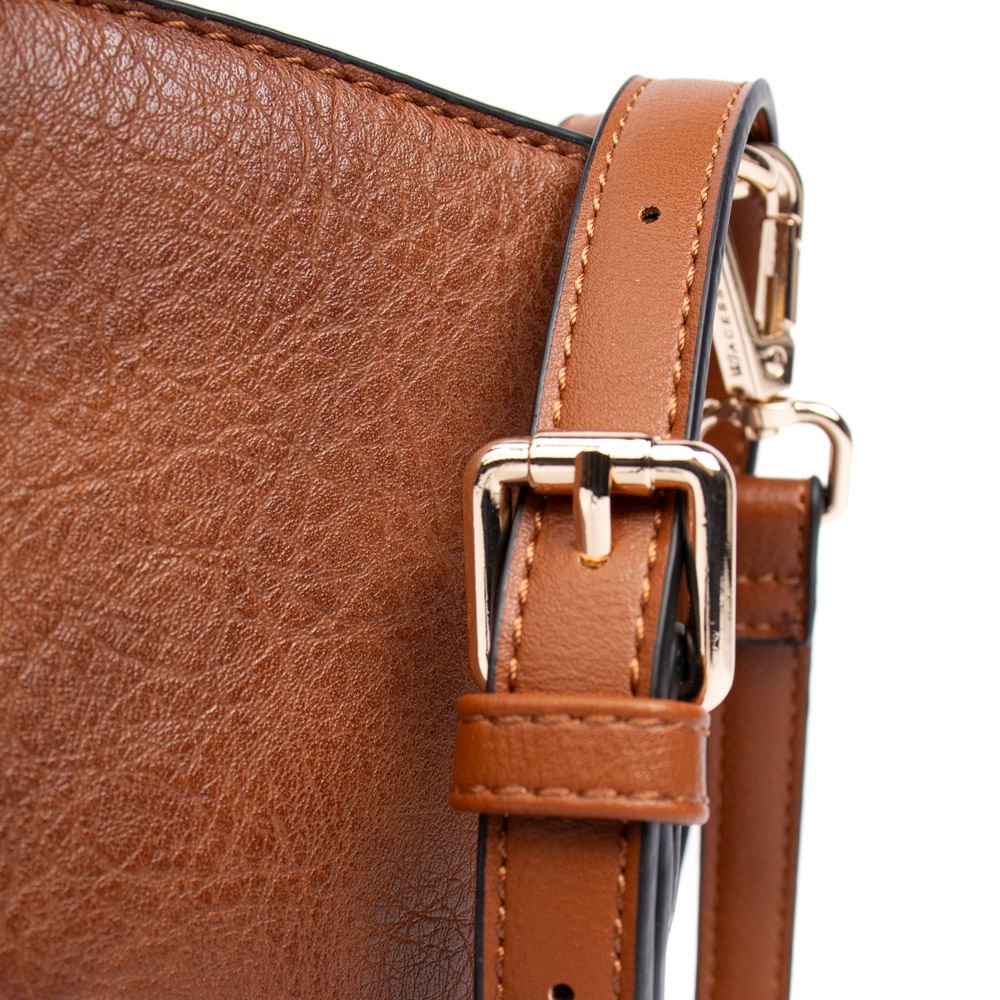 Bolsa Feminina WJ Tiracolo Média Burnished Marrom Marrom 5