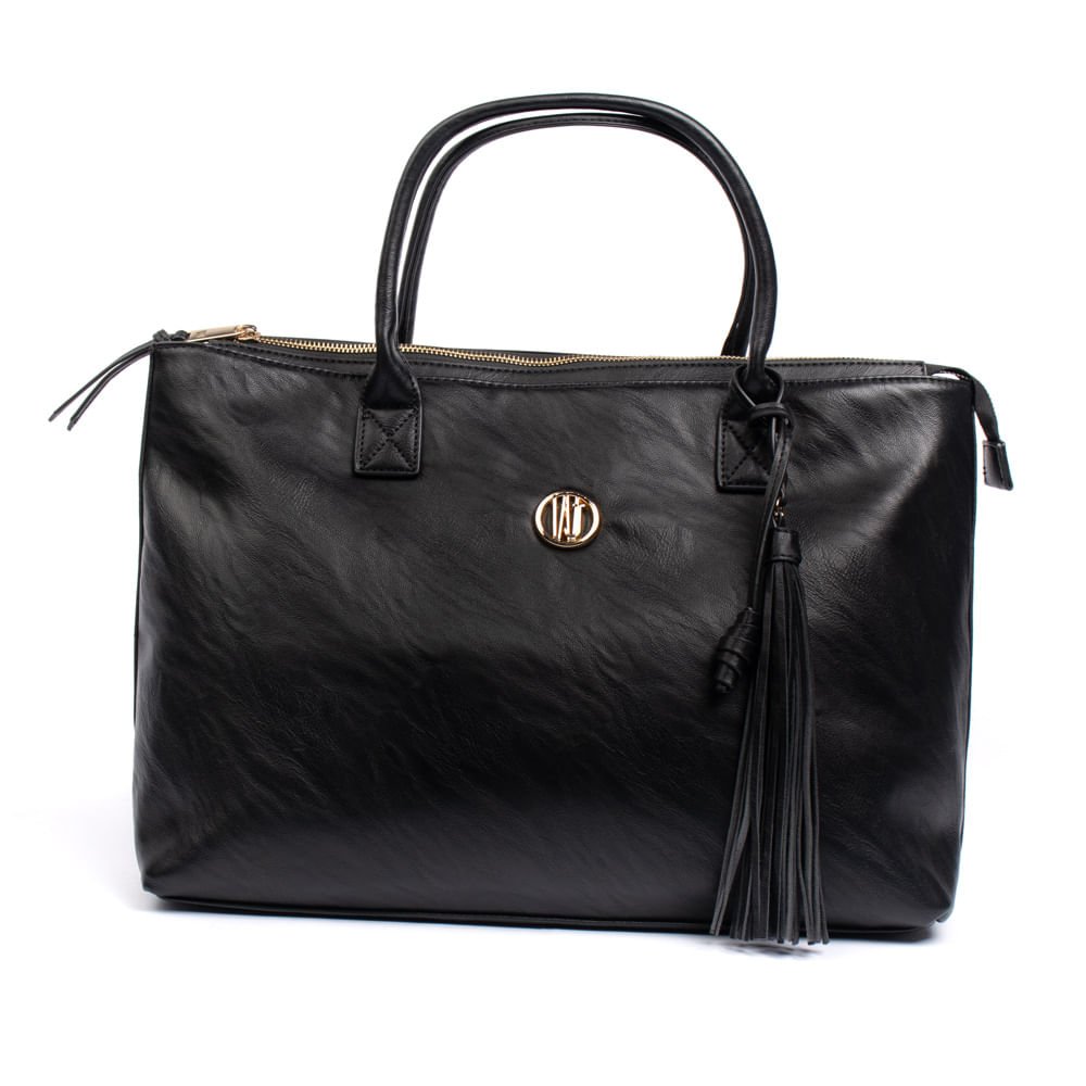 Bolsa Feminina WJ Tiracolo Grande Notebook Preto