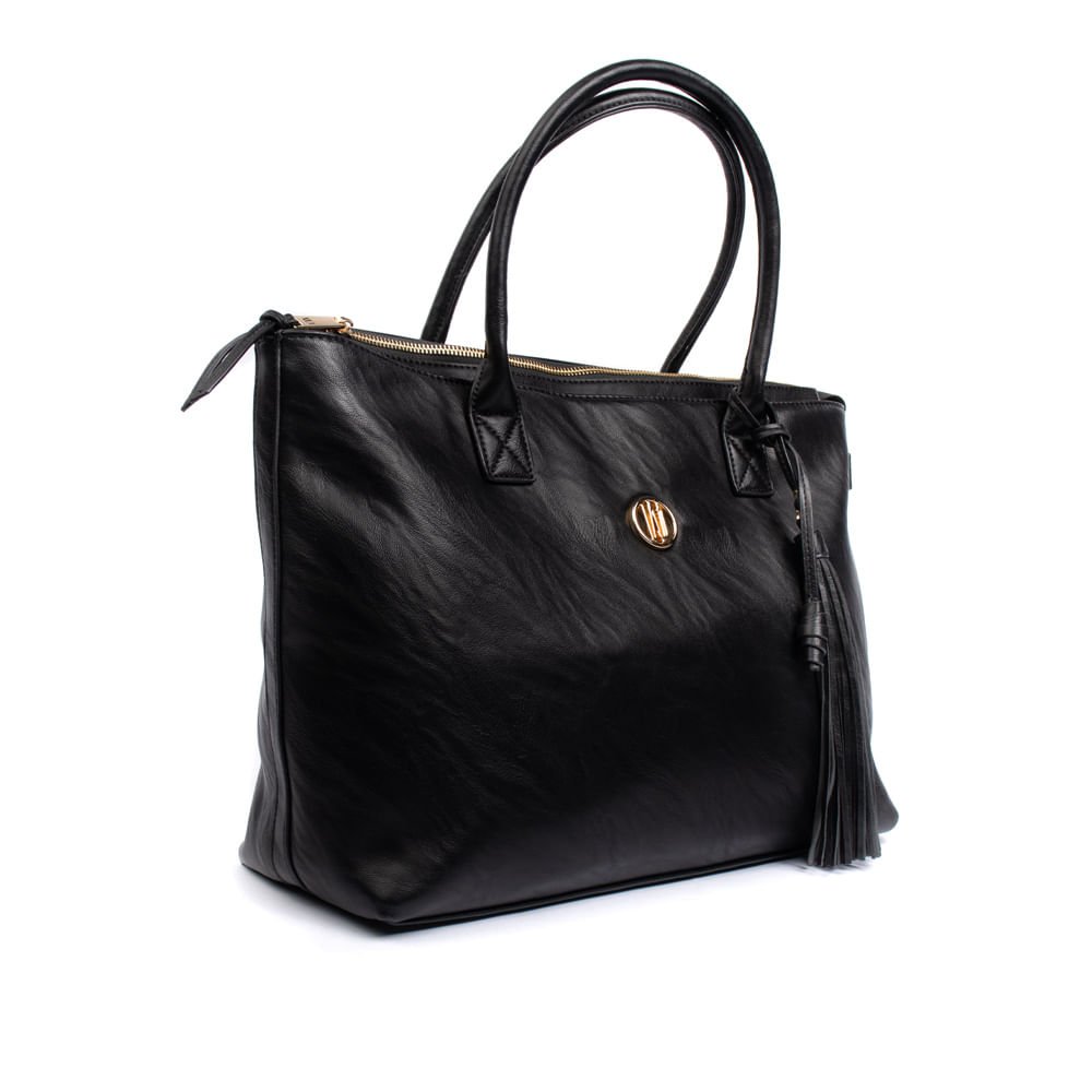 Bolsa Feminina WJ Tiracolo Grande Notebook Preto Preto 3