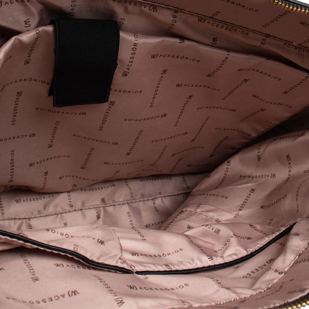 Bolsa Feminina WJ Tiracolo Grande Notebook Preto Preto 4