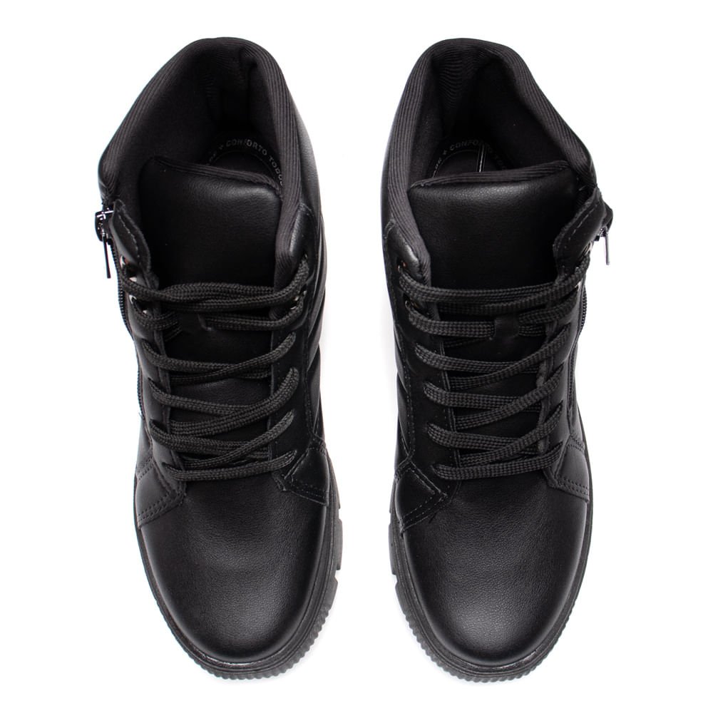 Coturno Feminino Kolosh Napa Tratorado Preto Preto 4