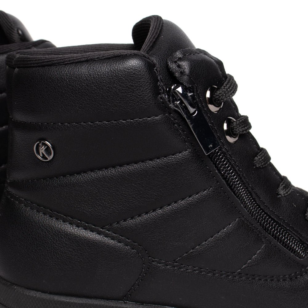 Coturno Feminino Kolosh Napa Tratorado Preto Preto 5