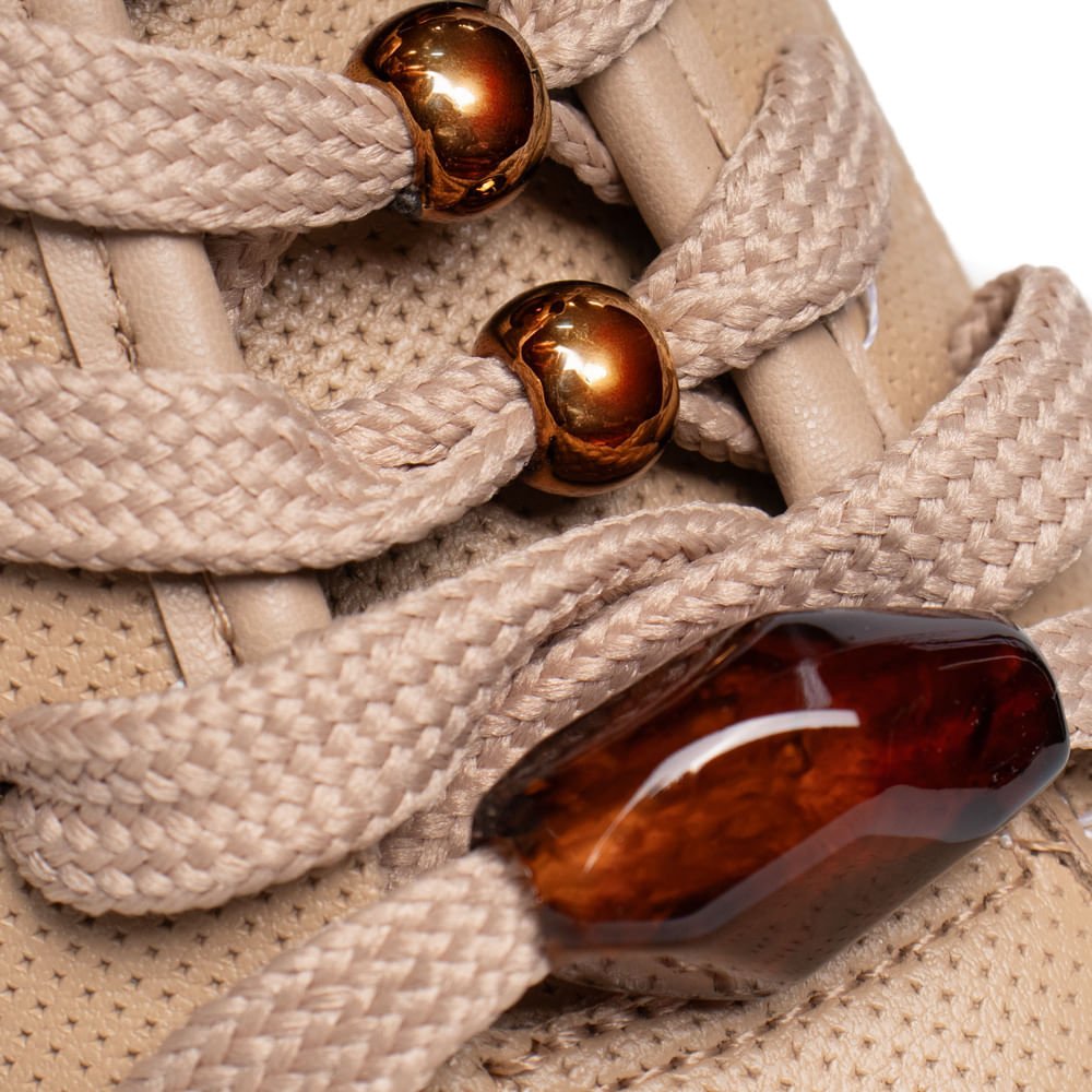 Tênis Feminino Beira Rio Napa Turim Casual Bege Bege 6