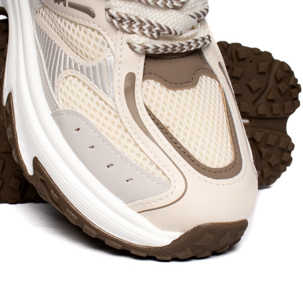 Tênis Feminino Via Marte Nobuck Casual Bege/Marrom Bege 5