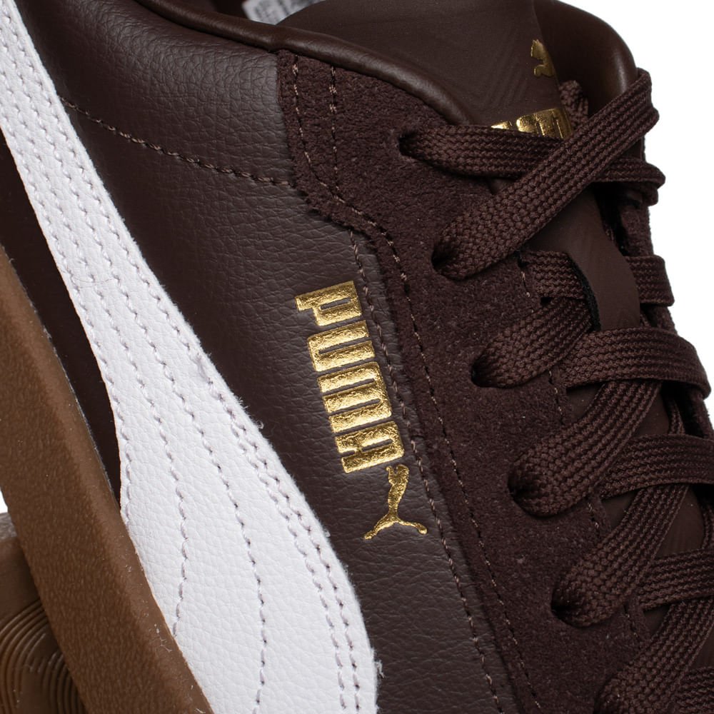 Tênis Masculino Puma Club II Era Casual Marrom/Dourado Marrom 6