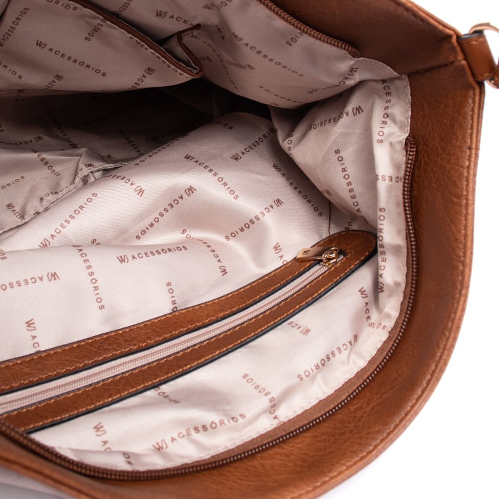Bolsa Feminina WJ Tote Grande Burnised Caramelo Caramelo 5