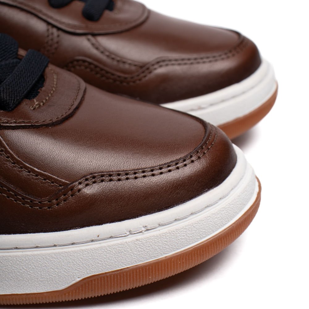 Sapato Masculino Pegada Stretch Social Couro Marrom Marrom 5