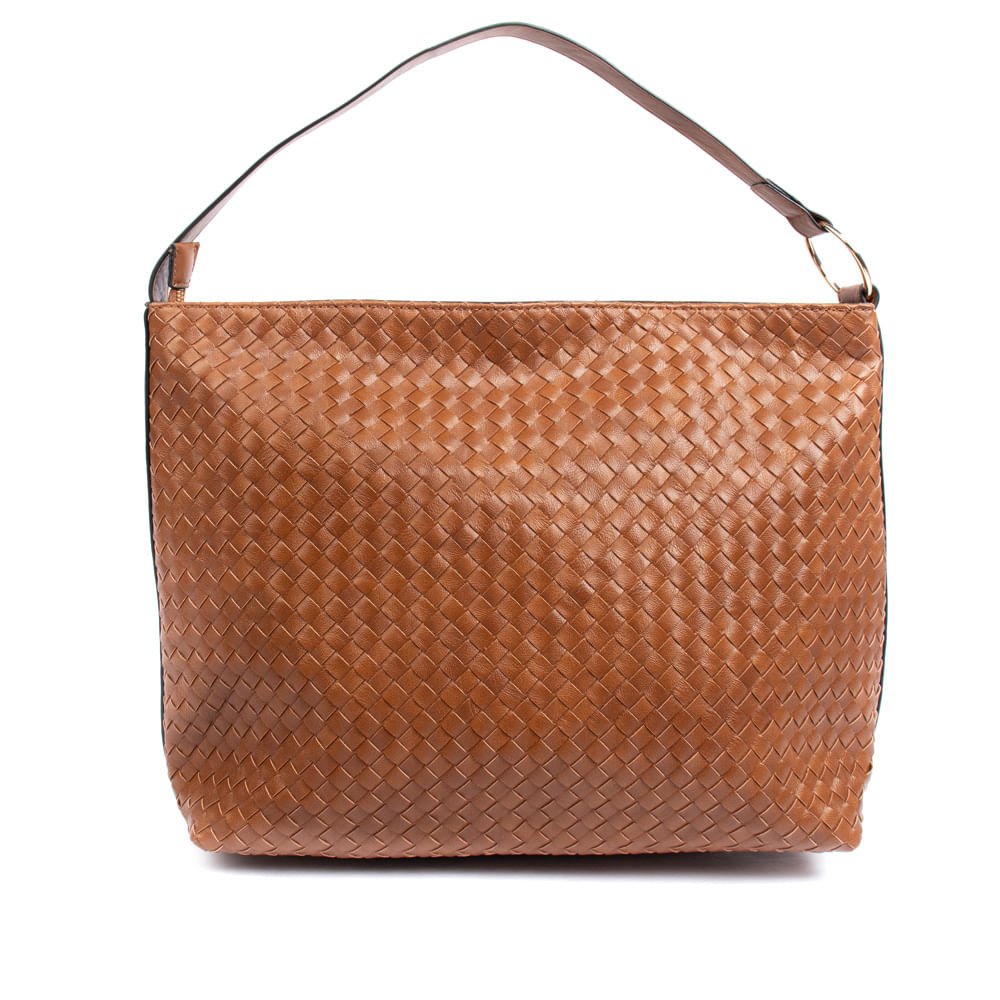 Bolsa Feminina WJ Tote Grande Tressê Caramelo Caramelo 2