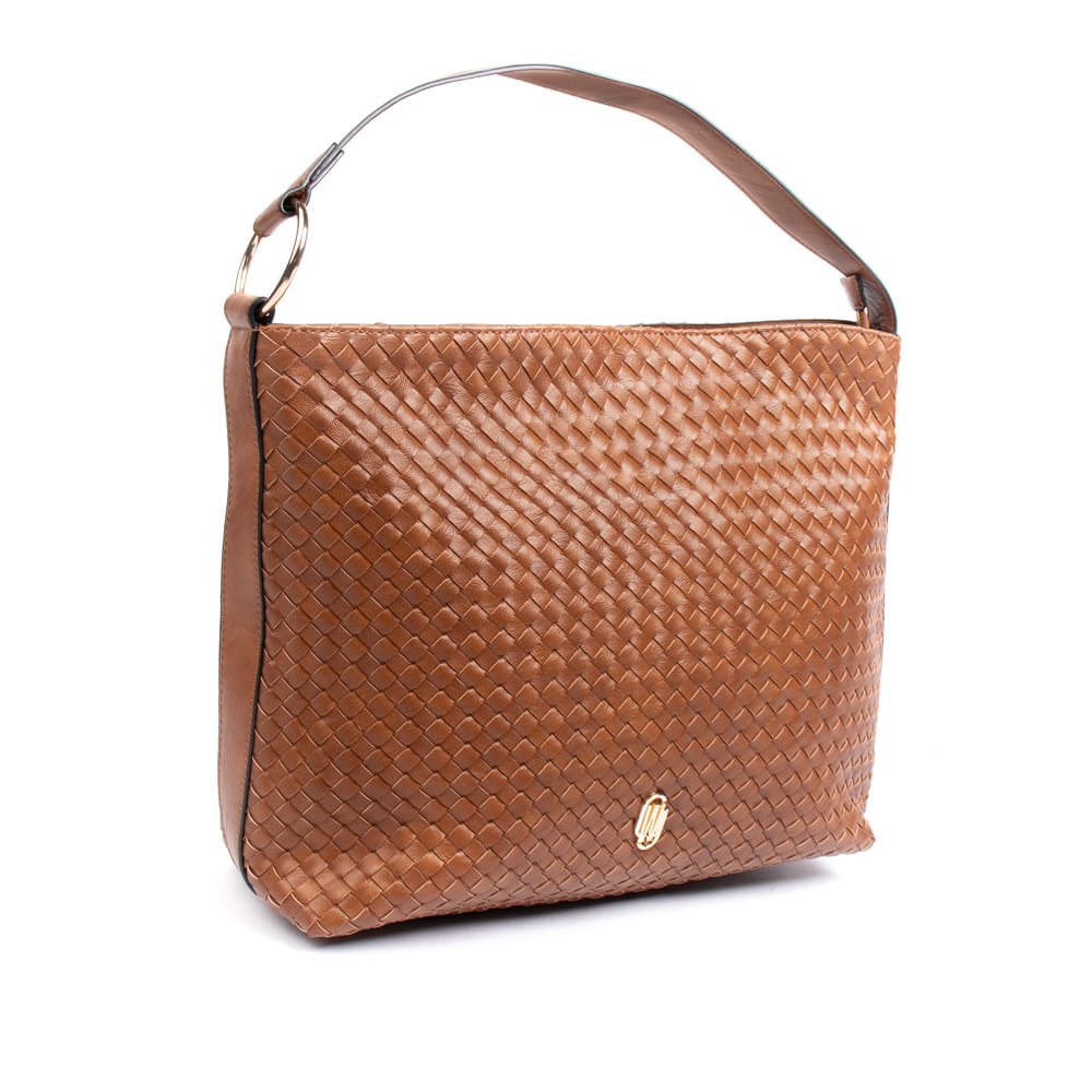 Bolsa Feminina WJ Tote Grande Tressê Caramelo Caramelo 3