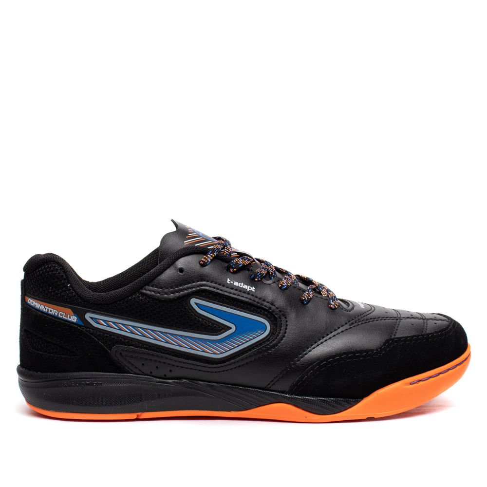 Chuteira Futsal Topper Dominator Club VI Preto/Laranja