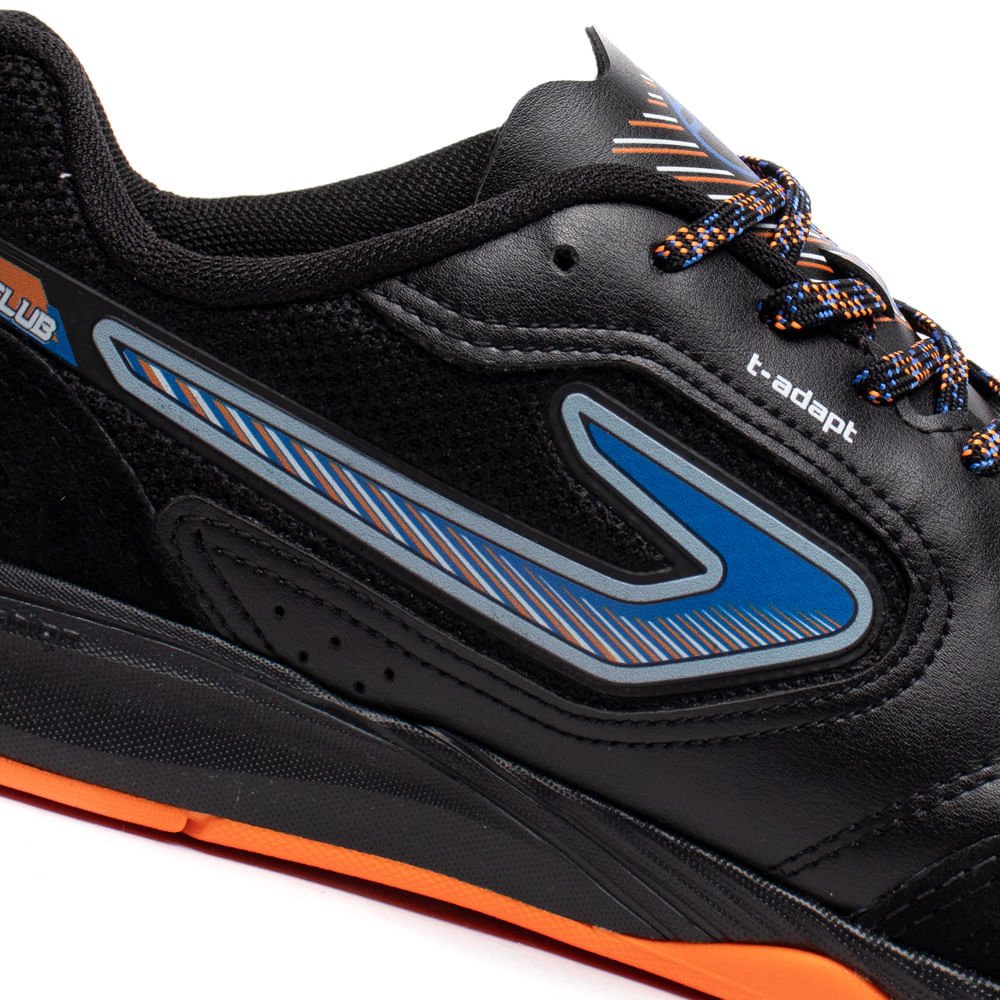 Chuteira Futsal Topper Dominator Club VI Preto/Laranja Preto 5