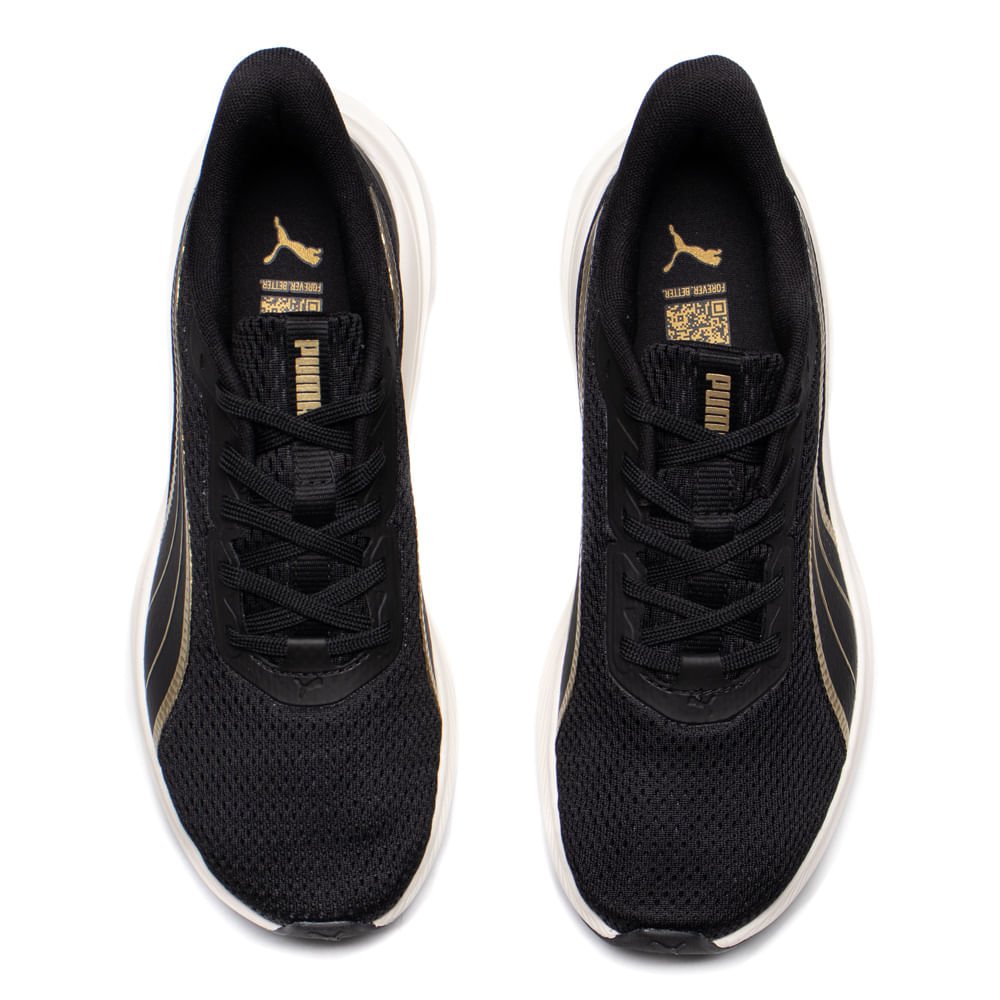 Tênis Feminino Puma Dasher Lite WNS Esportivo Preto/Dourado Preto 4