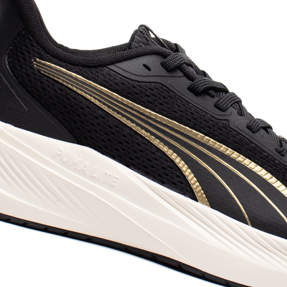 Tênis Feminino Puma Dasher Lite WNS Esportivo Preto/Dourado Preto 5