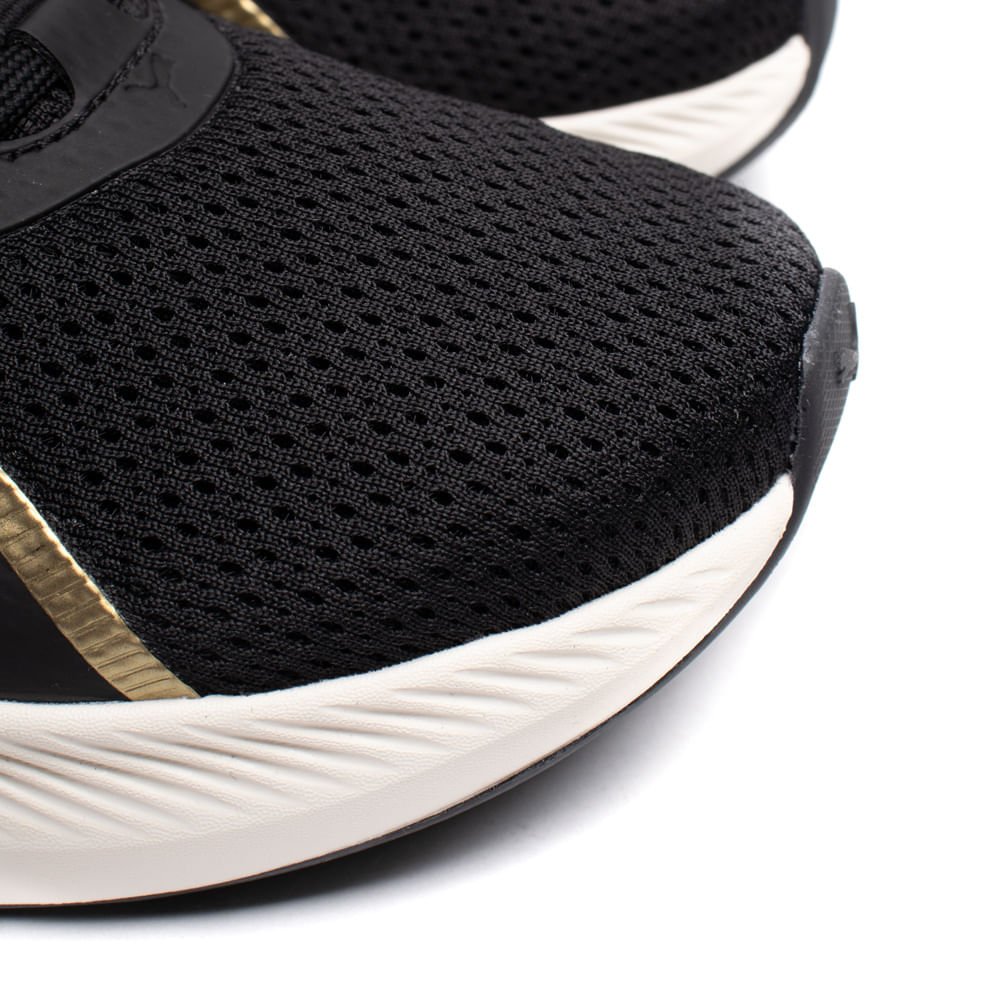 Tênis Feminino Puma Dasher Lite WNS Esportivo Preto/Dourado Preto 6
