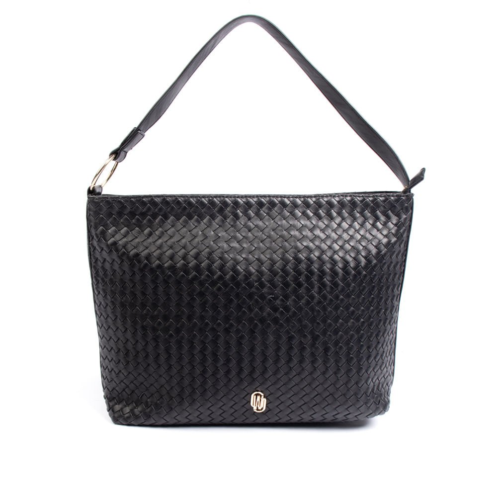 Bolsa Feminina WJ Tote Grande Tressê Preto