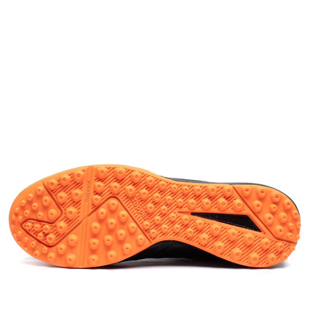 Chuteira Society Topper Dominator Club VI Preto/Laranja Preto 2
