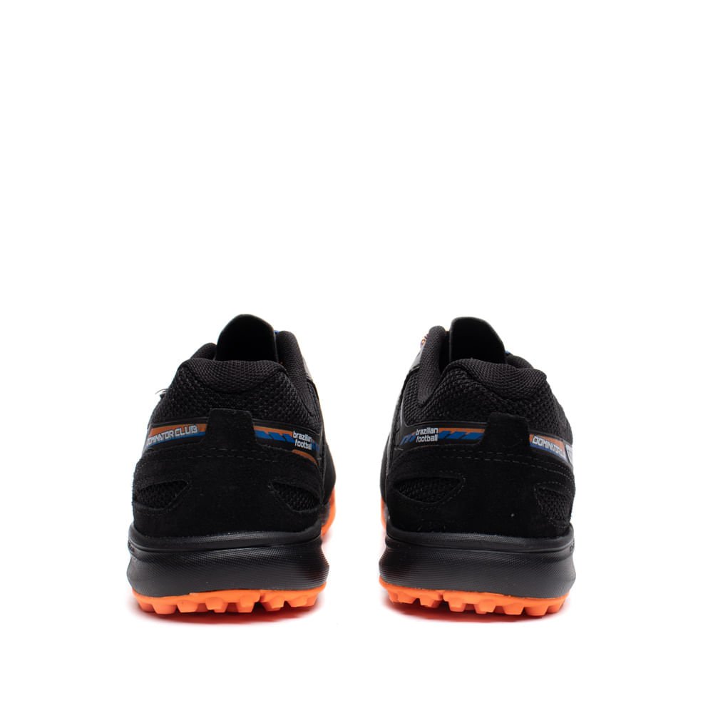 Chuteira Society Topper Dominator Club VI Preto/Laranja Preto 3