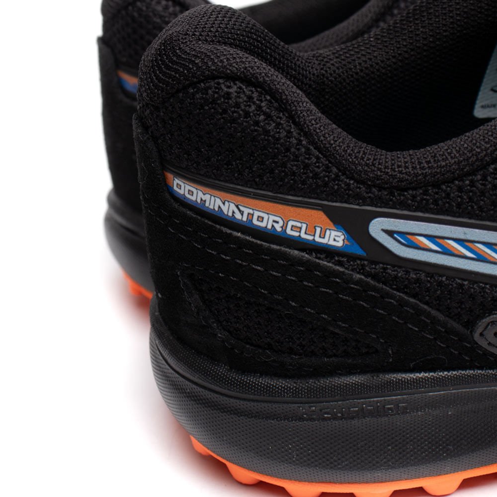 Chuteira Society Topper Dominator Club VI Preto/Laranja Preto 6
