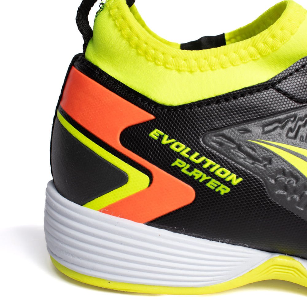 Chuteira Infantil Penalty Futsal Evolution Laranja/Verde Preto 4
