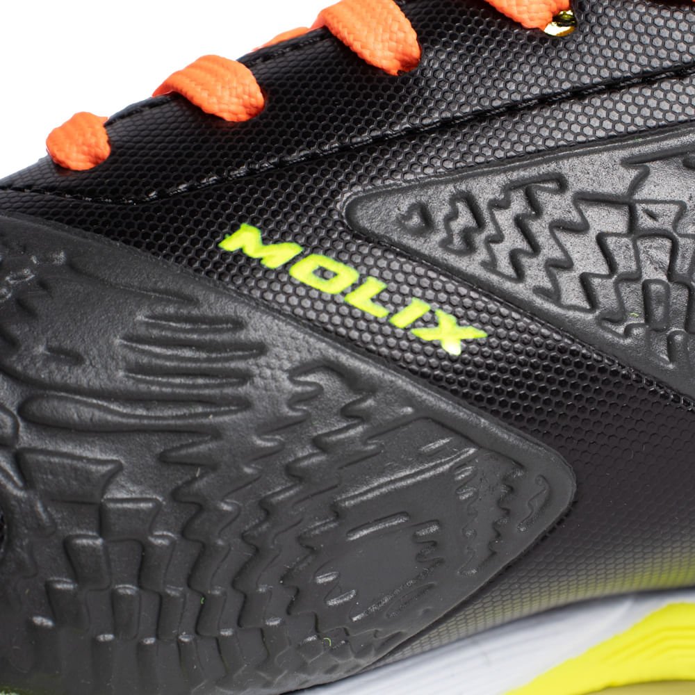 Chuteira Infantil Penalty Futsal Evolution Laranja/Verde Preto 5