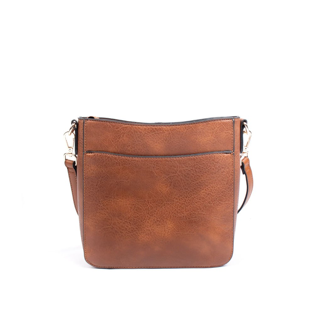 Bolsa Feminina WJ Transversal Média Caramelo Marrom 2