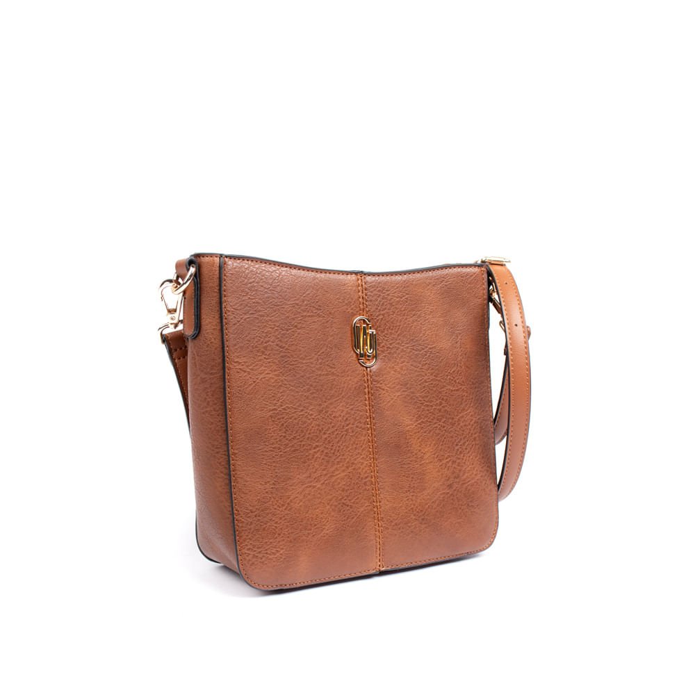 Bolsa Feminina WJ Transversal Média Caramelo Marrom 3