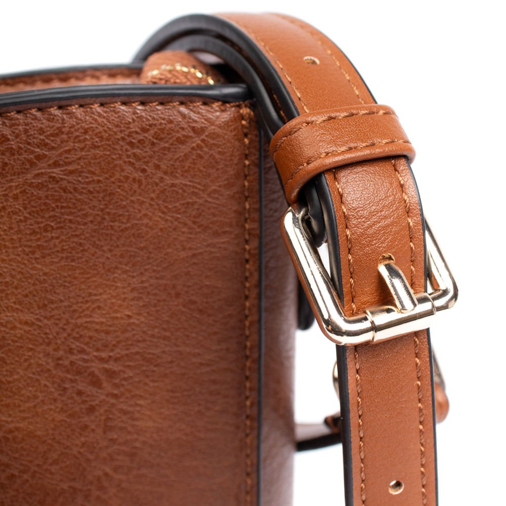 Bolsa Feminina WJ Transversal Média Caramelo Marrom 5