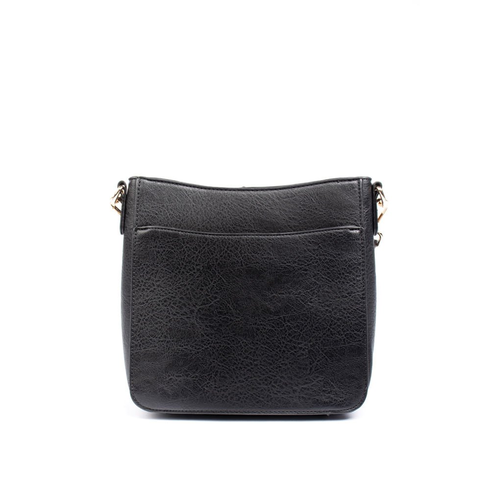 Bolsa Feminina WJ Transversal Média Preto Preto 2