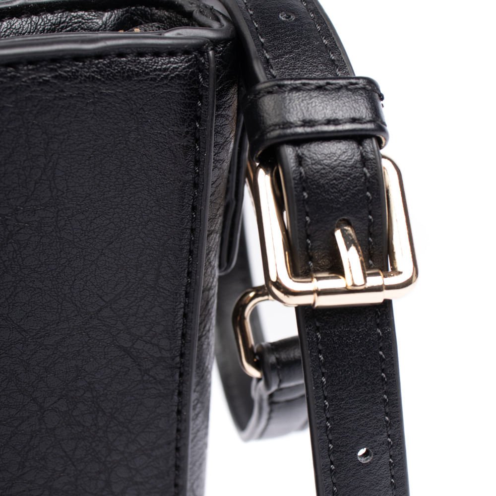 Bolsa Feminina WJ Transversal Média Preto Preto 5