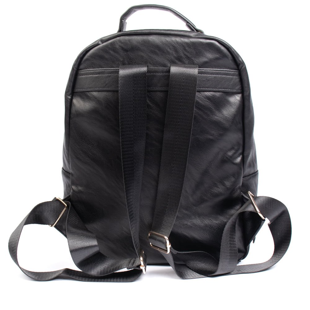 Mochila Feminina WJ Grande Burnished Preto Preto 2