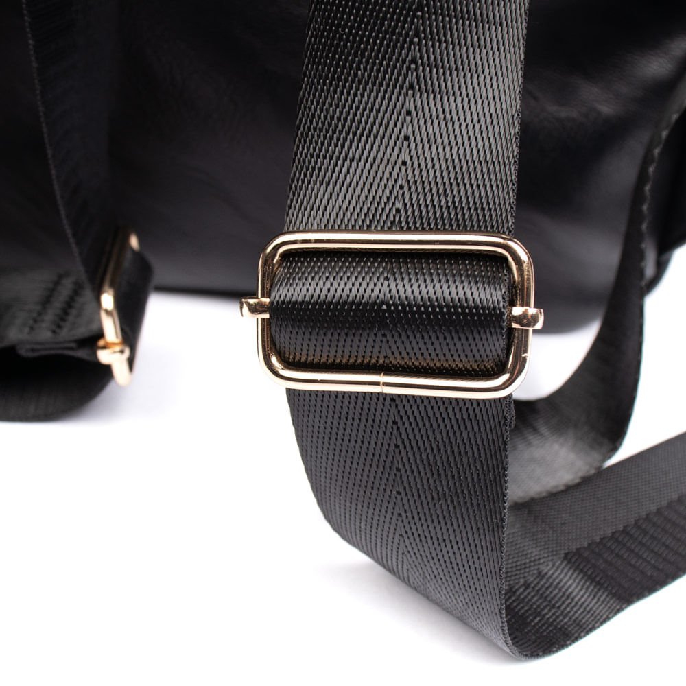Mochila Feminina WJ Grande Burnished Preto Preto 5