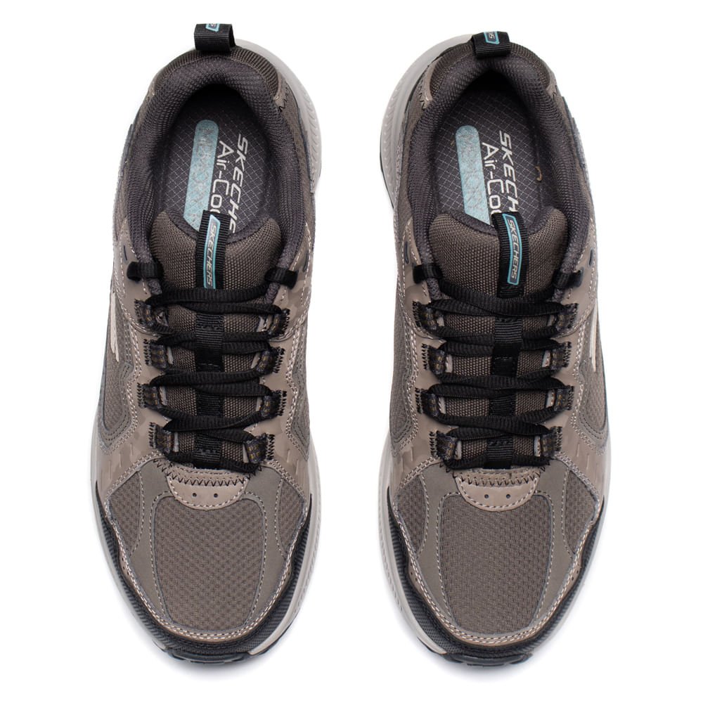 Tênis Masculino Skechers Ridgestar Impermeável Marrom/Preto Marrom 4