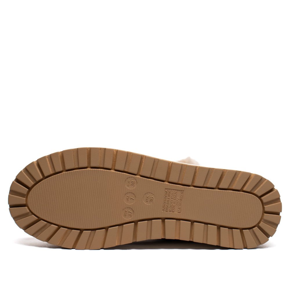 Bota Feminina Via Marte Cano Médio Camurça Caramelo/Branco Marrom 2