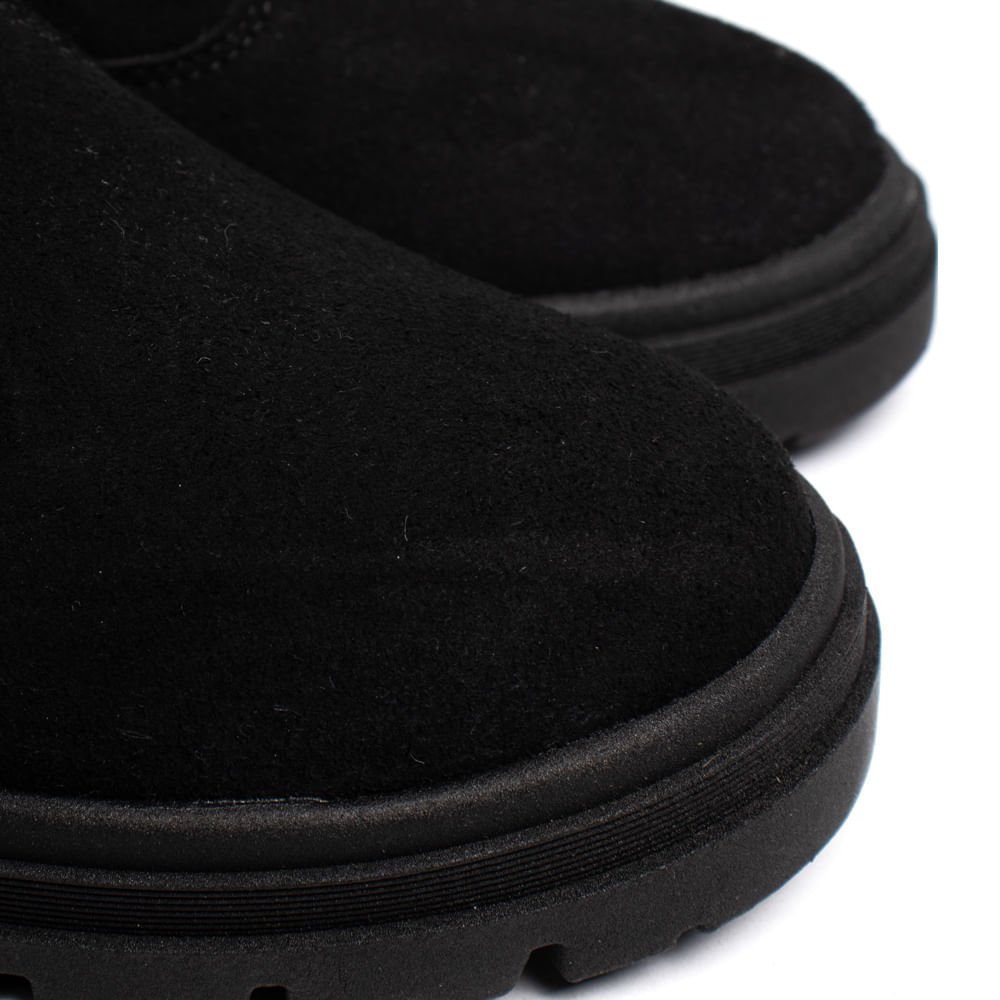 Coturno Feminino Moleca Camurção Pelo Inverno Preto Preto 6