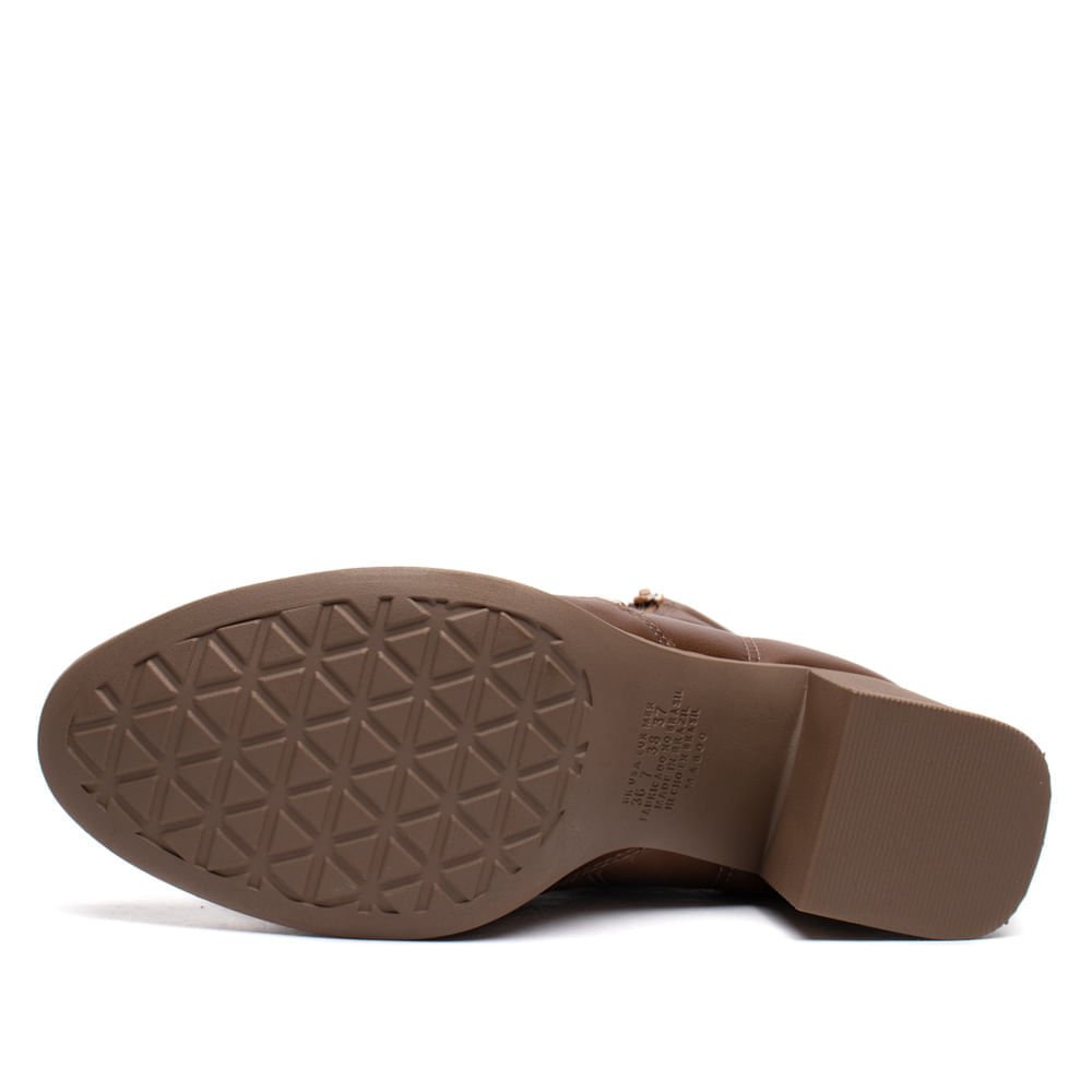 Bota Feminina Mississipi Cano Curto Napa Marrom Marrom 2