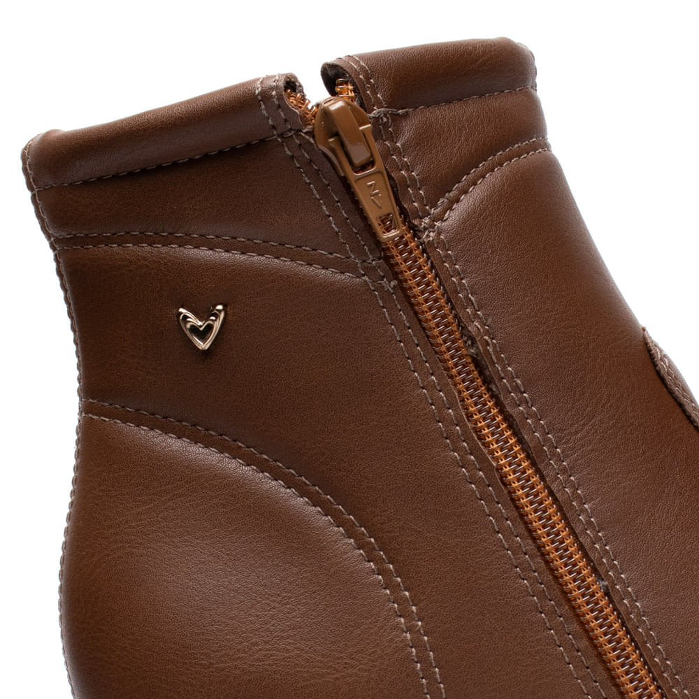 Bota Feminina Mississipi Cano Curto Napa Marrom Marrom 5