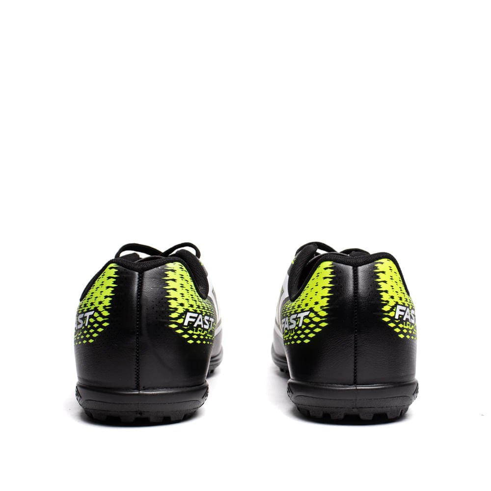 Chuteira Society Umbro Fast II Esportiva Preto/Verde Preto 3