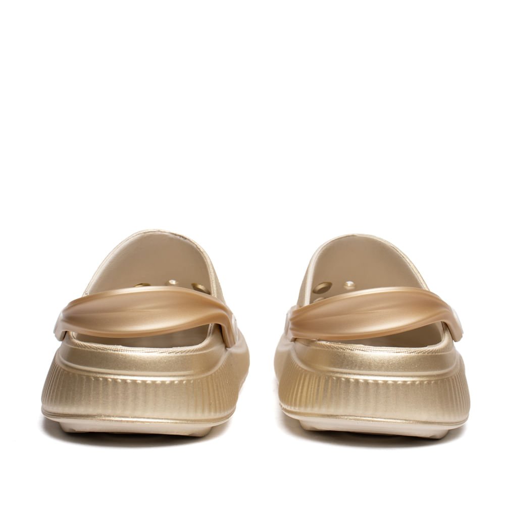 Sandália Babuche Feminina Moleca Collab Ana Castela Dourado Dourado 3