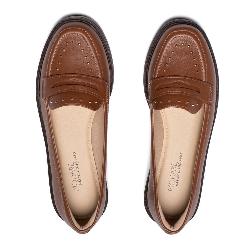 Mocassim Feminino Modare Napa Floather Tratorado Avelã Marrom 4
