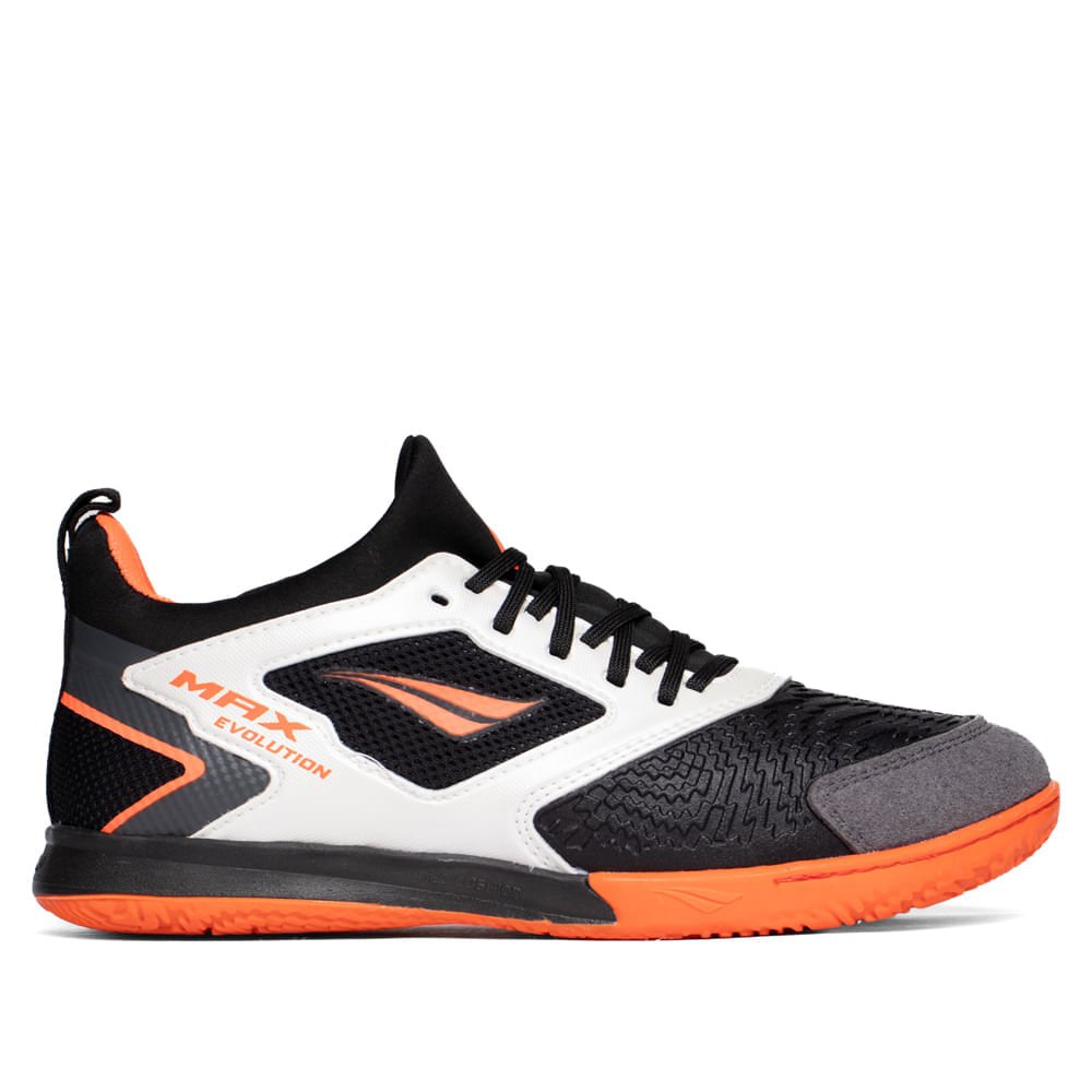 Chuteira Masculina Penalty Futsal Locker Y-1 Laranja/Preto
