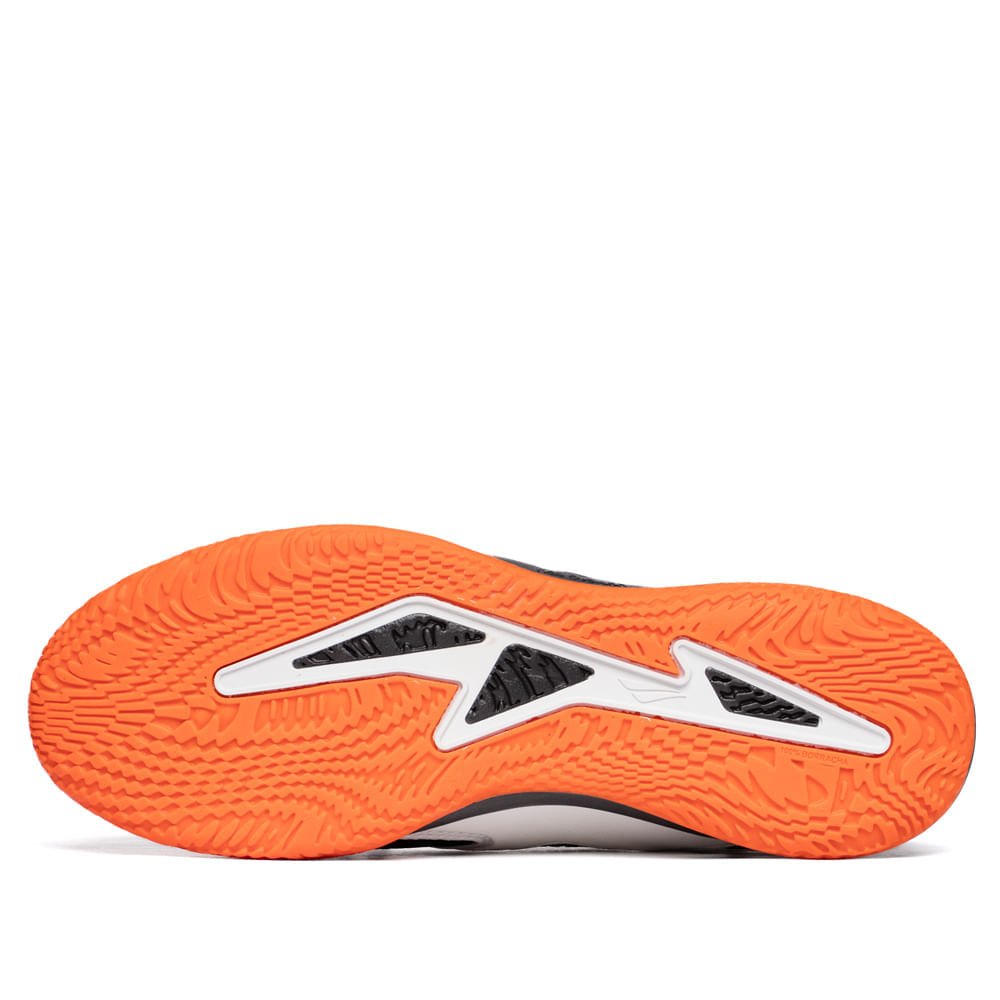 Chuteira Masculina Penalty Futsal Locker Y-1 Laranja/Preto Branco/Preto 2