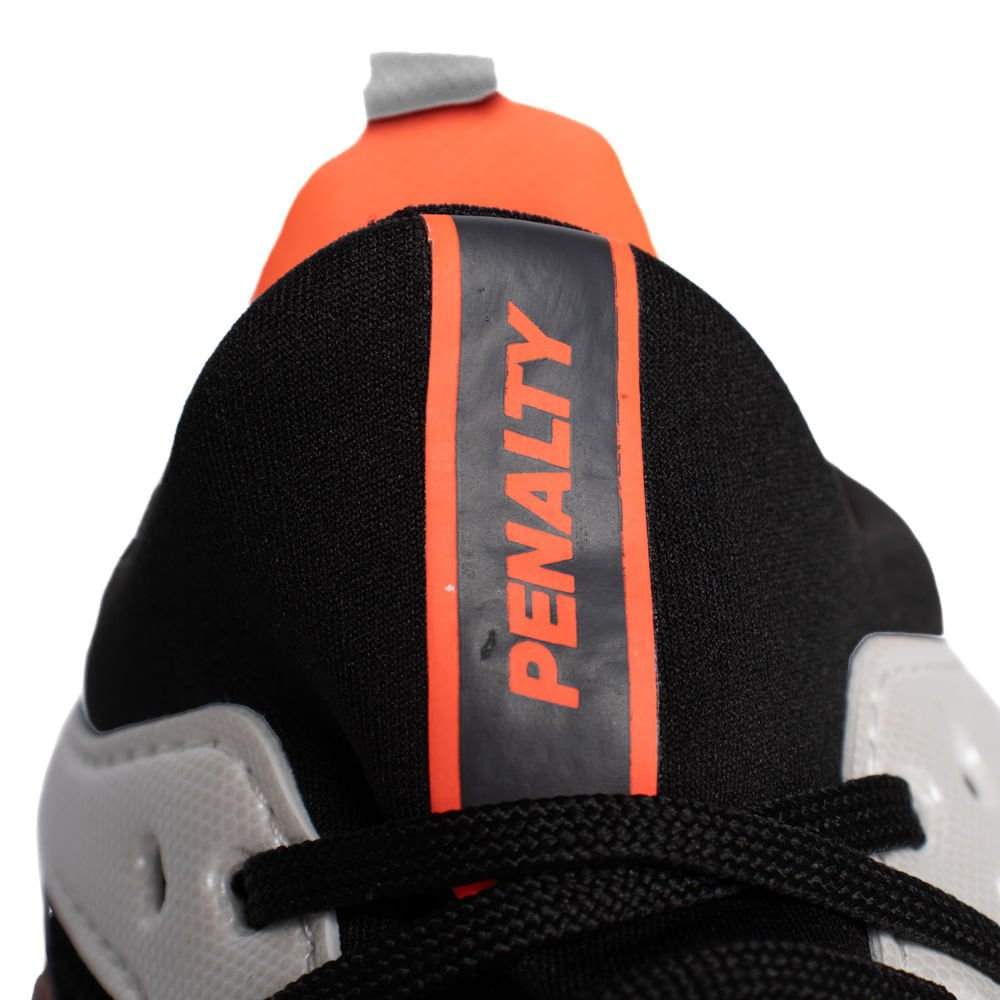 Chuteira Masculina Penalty Futsal Locker Y-1 Laranja/Preto Branco/Preto 6
