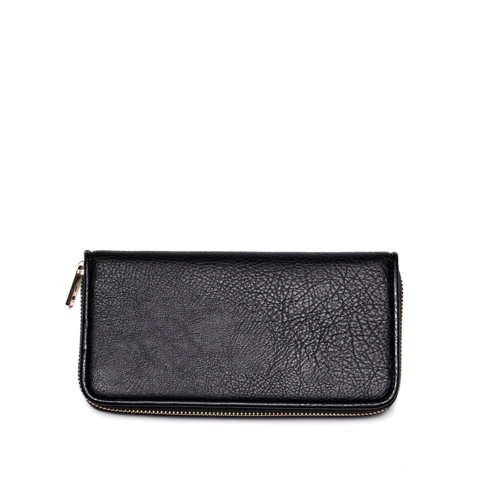 Carteira Feminina WJ Burnished Moderna Preto Preto 2