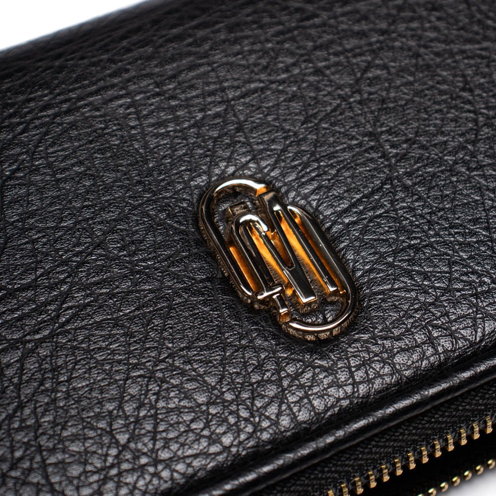 Carteira Feminina WJ Burnished Moderna Preto Preto 4