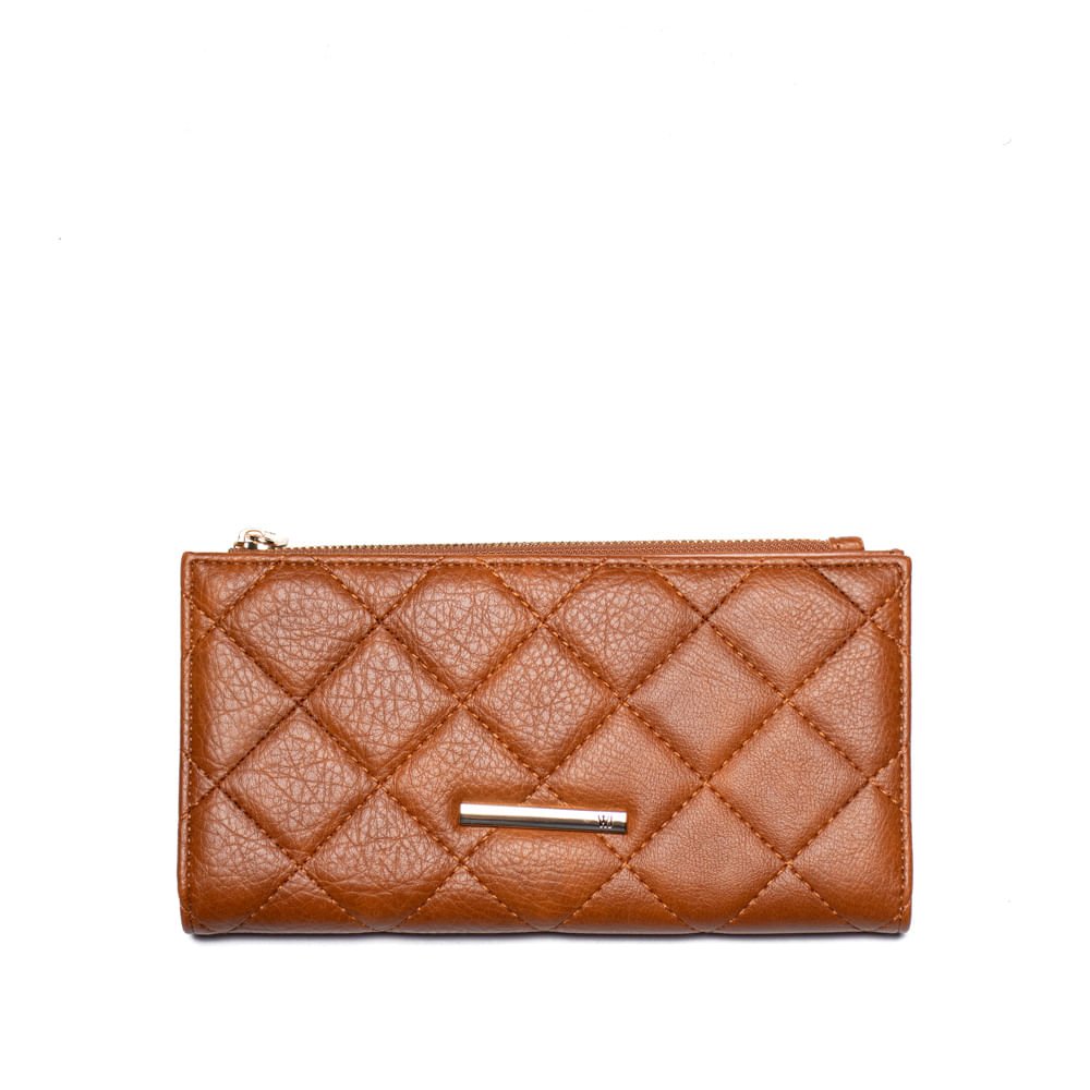 Carteira Feminina WJ Matelassê Caramelo